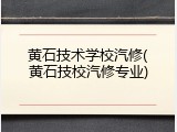 黄石技术学校汽修(黄石技校汽修专业)
