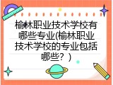 榆林职业技术学校有哪些专业(榆林职业技术学校的专业包括哪些？)