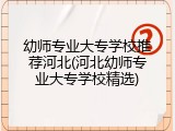 幼师专业大专学校推荐河北(河北幼师专业大专学校精选)