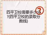 四平卫校需要多少分?(四平卫校的录取分数线)
