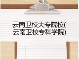 云南卫校大专院校(云南卫校专科学院)