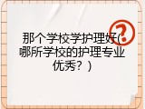 那个学校学护理好(哪所学校的护理专业优秀？)