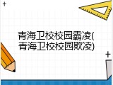 青海卫校校园霸凌(青海卫校校园欺凌)