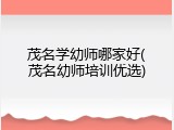 茂名学幼师哪家好(茂名幼师培训优选)