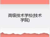 高级技术学校(技术学院)