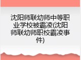 沈阳师联幼师中等职业学校被霸凌(沈阳师联幼师职校霸凌事件)