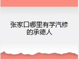 张家口哪里有学汽修的承德人