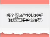 哪个厨师学校比较好(优质烹饪学校推荐)