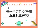 贵州省医卫校(贵州卫生职业学校)