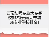 云南幼师专业大专学校排名(云南大专幼师专业学校排名)