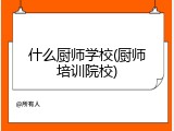 什么厨师学校(厨师培训院校)