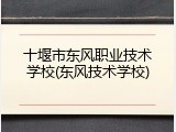 十堰市东风职业技术学校(东风技术学校)