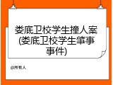 娄底卫校学生撞人案(娄底卫校学生肇事事件)