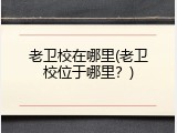 老卫校在哪里(老卫校位于哪里？)