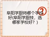 阜阳学厨师哪个学校好(阜阳学厨技，选哪家学校好？)