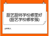 厨艺厨师学校哪里好(厨艺学校哪家强)
