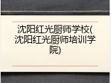 沈阳红光厨师学校(沈阳红光厨师培训学院)