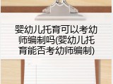 婴幼儿托育可以考幼师编制吗(婴幼儿托育能否考幼师编制)