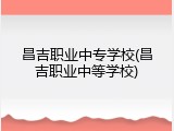昌吉职业中专学校(昌吉职业中等学校)