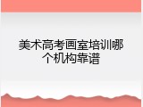 美术高考画室培训哪个机构靠谱