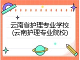 云南省护理专业学校(云南护理专业院校)