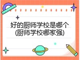 好的厨师学校是哪个(厨师学校哪家强)