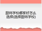 厨师学校哪家好怎么选择(选择厨师学校)