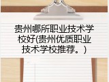 贵州哪所职业技术学校好(贵州优质职业技术学校推荐。)