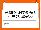 芜湖的中职学校(芜湖市中等职业学校)