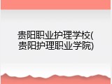 贵阳职业护理学校(贵阳护理职业学院)