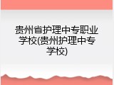 贵州省护理中专职业学校(贵州护理中专学校)