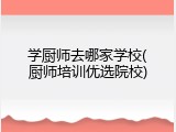学厨师去哪家学校(厨师培训优选院校)