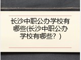 长沙中职公办学校有哪些(长沙中职公办学校有哪些？)