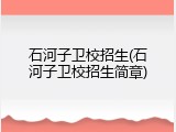 石河子卫校招生(石河子卫校招生简章)