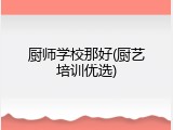 厨师学校那好(厨艺培训优选)