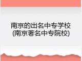 南京的出名中专学校(南京著名中专院校)