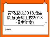 青岛卫校2018招生简章(青岛卫校2018招生简章)
