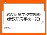 武汉职高学校有哪些(武汉职高学校一览)