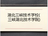 湖北三峡技术学校(三峡湖北技术学院)