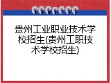 贵州工业职业技术学校招生(贵州工职技术学校招生)