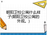 朝阳卫校公寓什么样子(朝阳卫校公寓的外观。)