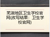 芜湖地区卫生学校官网(改写结果：卫生学校官网)