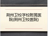 荆州卫校学校附属医院(荆州卫校医院)