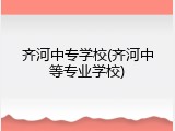 齐河中专学校(齐河中等专业学校)
