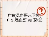 广东混血哥vs卫校(广东混血哥 vs 卫校)