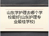 山东学护理去哪个学校最好(山东护理专业最佳学校)