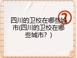 四川的卫校在哪些城市(四川的卫校在哪些城市？)