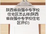 陕西省自强中专学校住宅区怎么样(陕西省自强中专学校住宅区评价)