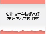 宿州技术学校哪家好(宿州技术学校比较)