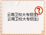 云南卫校大专招生(云南卫校大专招生)